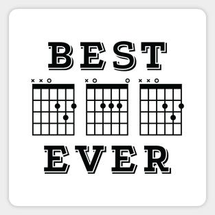 Best Dad Ever Guitar DAD Chords Tab Light Theme Magnet